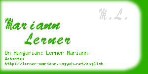 mariann lerner business card